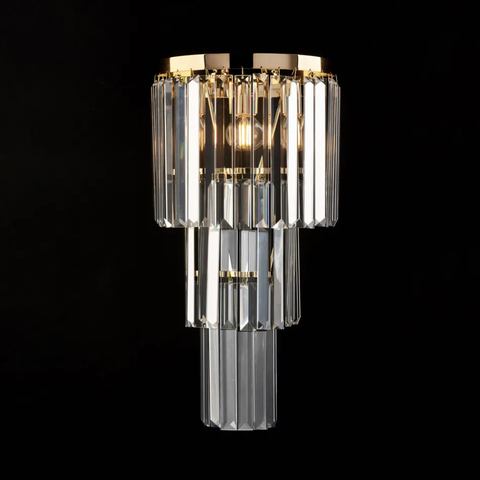 Applikation i järn och guld med strass Tillverkad i Italien för inredning - Wien Viadurini