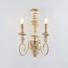 Vägglampor i trä och lackerat järn för inredning - Tillverkade i Italien - Toscana Viadurini