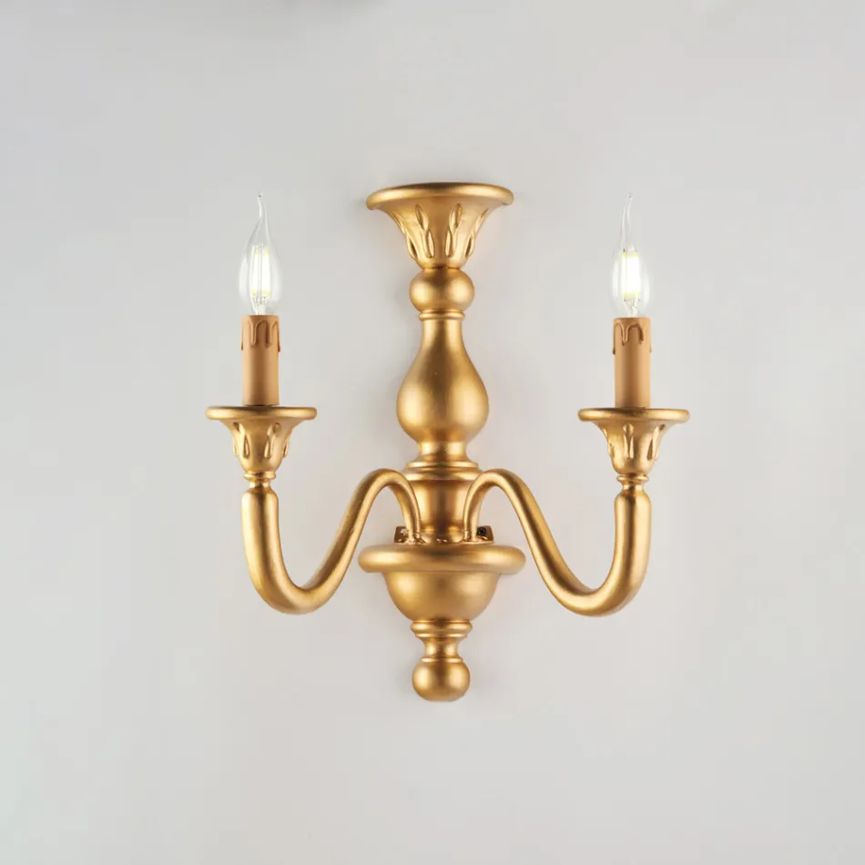 Vägglampor i trä för inredning i Italien - Siena Viadurini