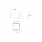 Vägglampa i mässing och gips tillverkad i Italien - Cubetto Aldo Bernardi Viadurini