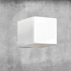 Vägglampa i mässing och gips tillverkad i Italien - Cubetto Aldo Bernardi Viadurini