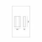 Vägglampa i mässing och glas med 2 lampor handgjord design - bunden av Il Fanale Viadurini