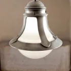 Mässing lampetter och vitt Loggia blåst glas Viadurini