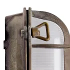 Vintage vägglampa i mässing med opal/klart glas - Mermaid Viadurini