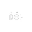 Vintage vägglampa i mässing med opal/klart glas - Mermaid Viadurini