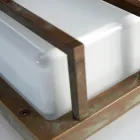 Vintage vägglampa i mässing, E27-sockel och atmosfärisk lampa tillverkad i Italien - Kristall Viadurini