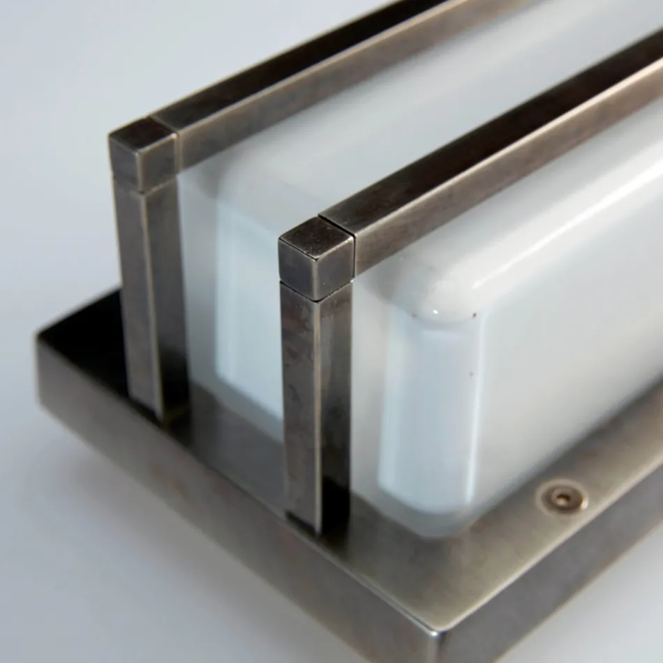 Vintage vägglampa i mässing, E27-sockel och atmosfärisk lampa tillverkad i Italien - Kristall Viadurini