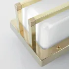 Vintage vägglampa i mässing, E27-sockel och atmosfärisk lampa tillverkad i Italien - Kristall Viadurini