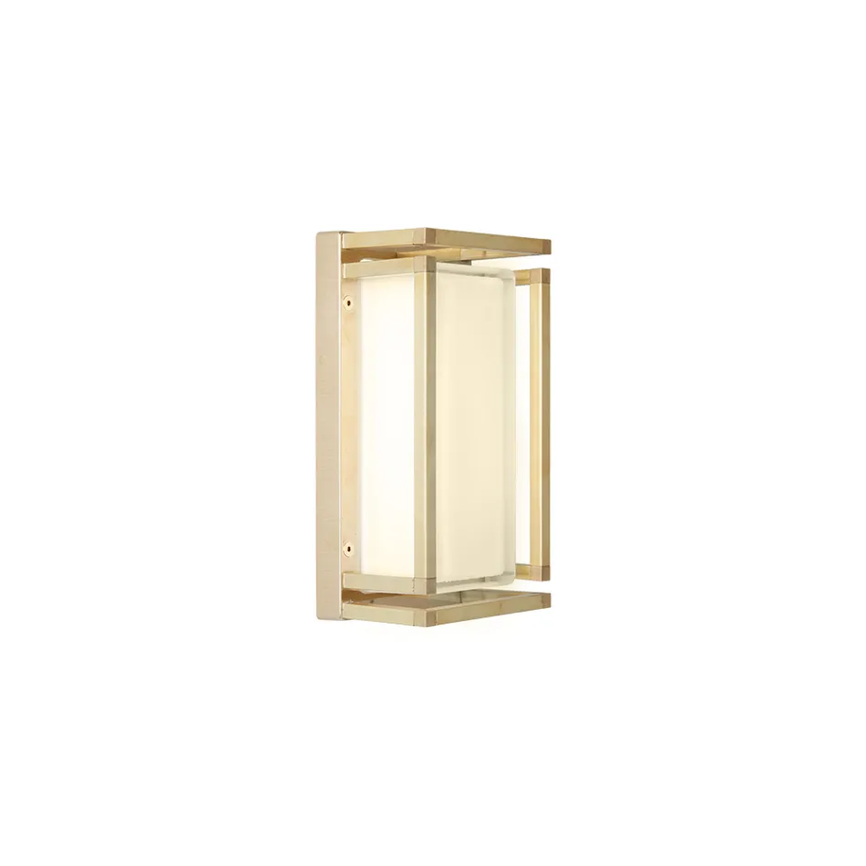 Vintage vägglampa i mässing tillverkad helt i Italien - Kristall Viadurini