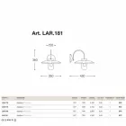 Applikationer La Traviata koppar, glas och antik mässing Viadurini