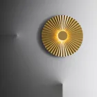 LED-vägglampa i plisserad mässing Made in Italy - Pliè by Il Fanale Viadurini
