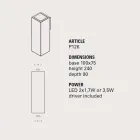 Smith - Toscot utomhus LED vägglampa i hantverksdesign H 24 cm Viadurini