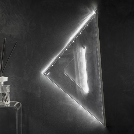Led Vägglampa i Transparent Acrylic Crystal Team Design - Mezure Viadurini