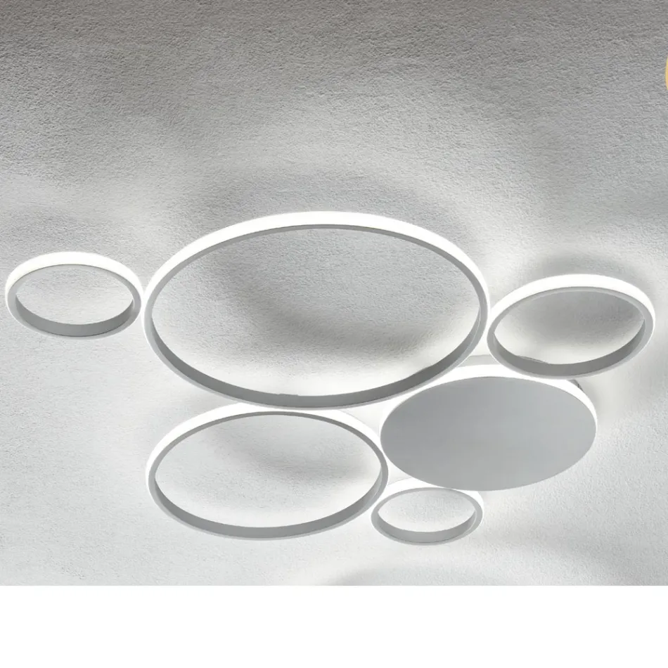 Modern LED Vägglampa i Målad Metall Guld eller Silver Finish - Punto Viadurini