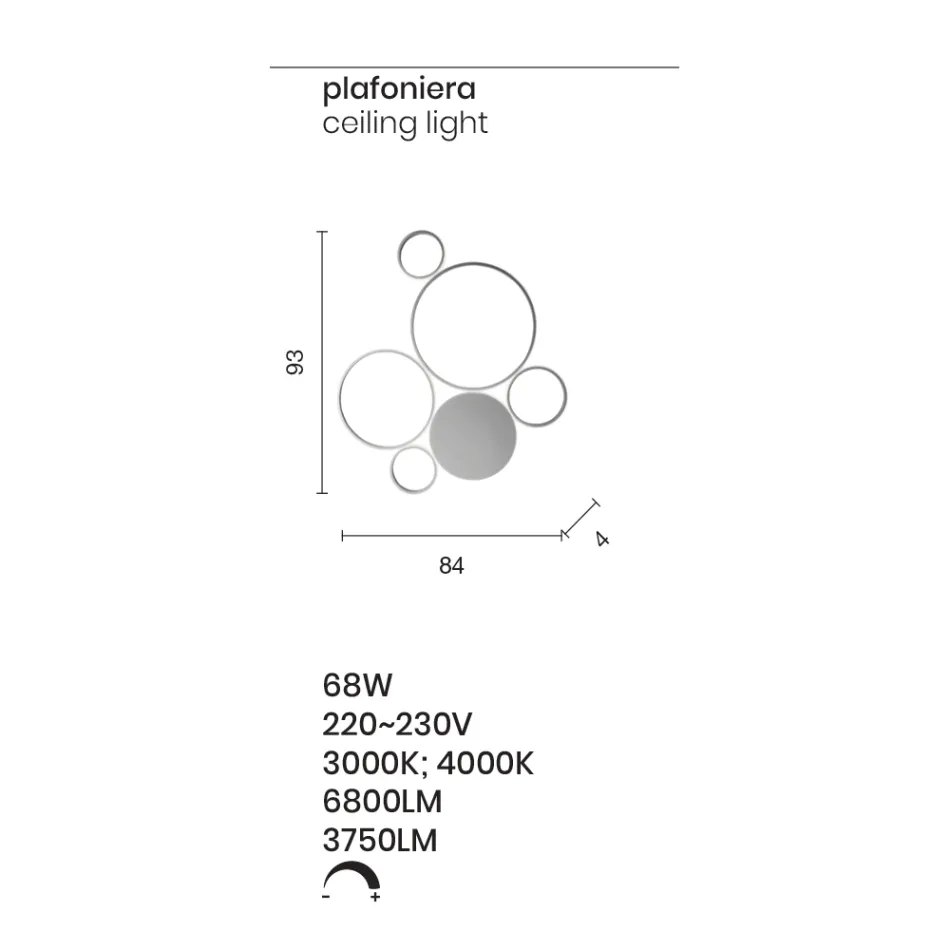 Modern LED Vägglampa i Målad Metall Guld eller Silver Finish - Punto Viadurini