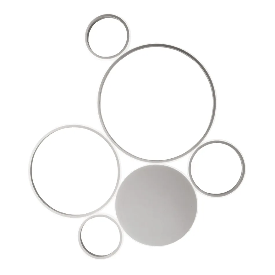 Modern LED Vägglampa i Målad Metall Guld eller Silver Finish - Punto Viadurini