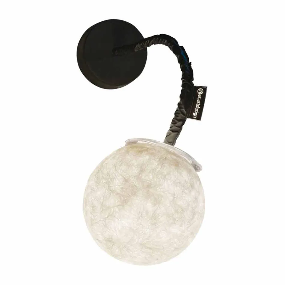 Samtida väggljus In-es.artdesign Micro Luna Applique i nebulit Viadurini