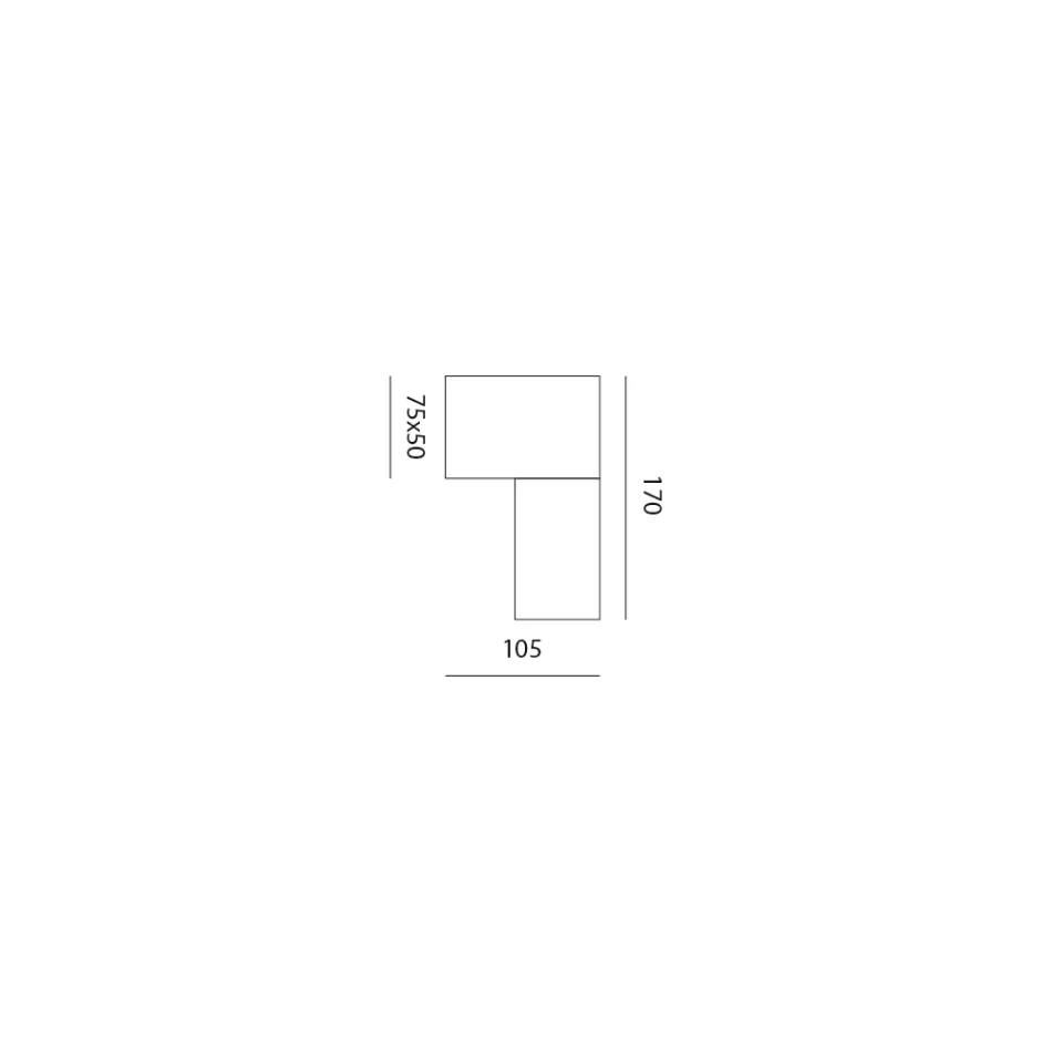 Modern vägglampa i keramik och borstad koppar tillverkad i Italien - Toscot Match Viadurini