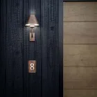 Utomhusvägglampa i mässing och koppar Tillverkad i Italien - Svärd Viadurini