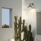 Utomhusvägglampa i mässing och glas Tillverkad i Italien - Regn Viadurini