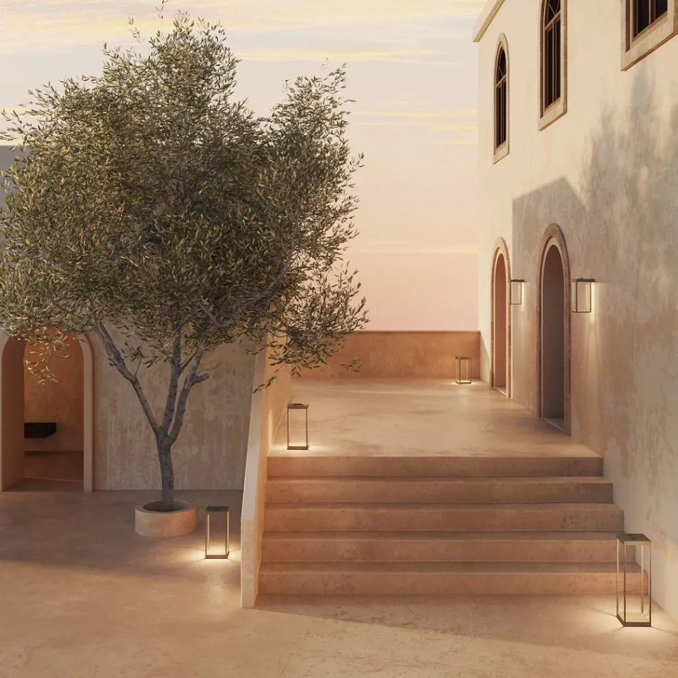 Utomhusvägglampa i mässing Tillverkad i Italien - soligt Viadurini