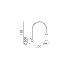 Inteno vägglampa i olika ytbehandlingar Made in Italy - Lady Viadurini