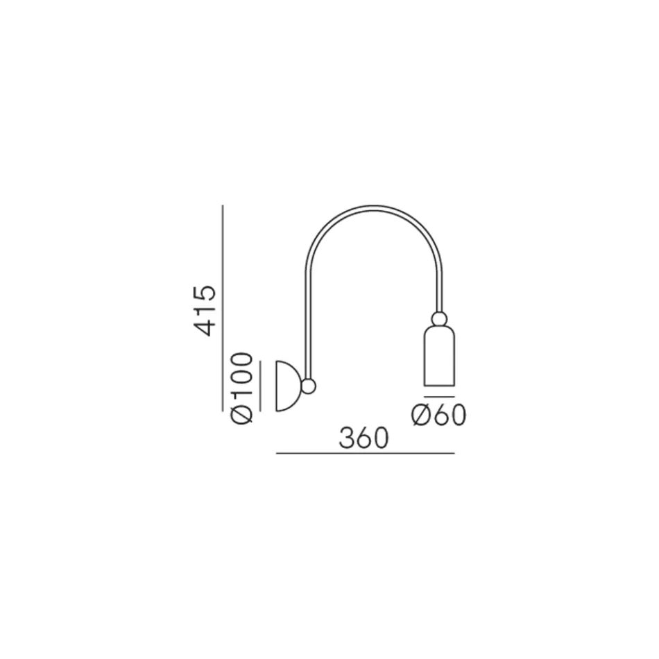Inteno vägglampa i olika ytbehandlingar Made in Italy - Lady Viadurini