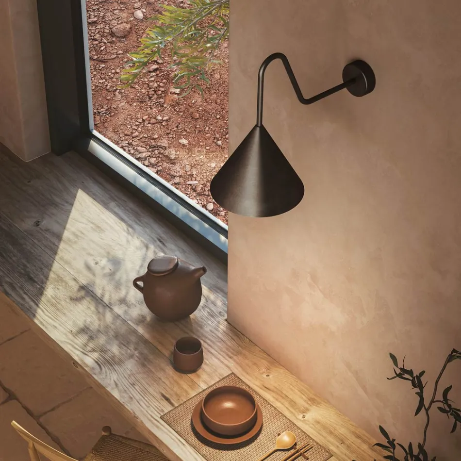 Vägglampa inomhus i grafen Tillverkad i Italien - Regn Viadurini