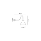 Vägglampa inomhus i grafen Tillverkad i Italien - Regn Viadurini