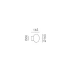 Vägglampa inomhus i grått glas Tillverkad i Italien - Lucciola Viadurini