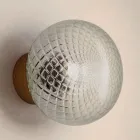 Vägglampa inomhus i grått glas Tillverkad i Italien - Lucciola Viadurini