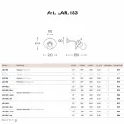 Applikationer Nabucco, koppar och antik mässing, glas Viadurini