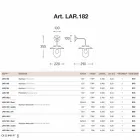 Applique Nabucco, koppar vägglampa, glas, mässing Viadurini