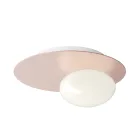 Vägg- eller taklampa i aluminium, metall och vit glaslampa - Luma Viadurini