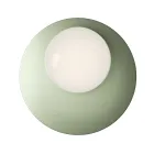 Vägg- eller taklampa i aluminium, metall och vit glaslampa - Luma Viadurini