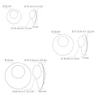 Vägg- eller taklampa i aluminium, metall och vit glaslampa - Luma Viadurini