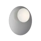 Vägg- eller taklampa i aluminium, metall och vit glaslampa - Luma Viadurini