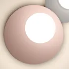 Vägg- eller taklampa i aluminium, metall och vit glaslampa - Luma Viadurini