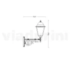 Utomhusvägglampa i aluminium och glas Made in Italy Vintage - Bonaria Viadurini