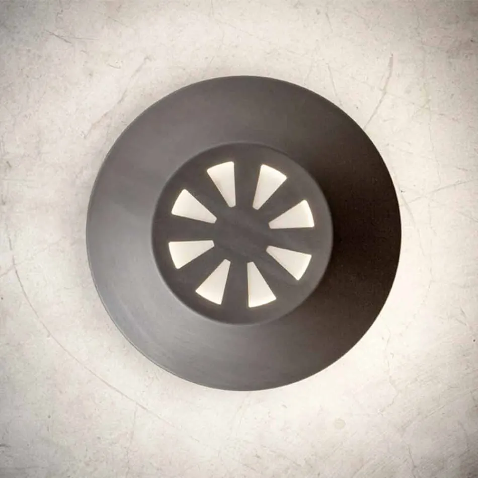 Vägglampa för modernt exteriör i koppar Tillverkad i Italien - Pasdedeux Aldo Bernardi Viadurini