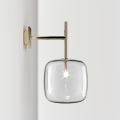 Raffinerad vägglampa i blåst Pyrexglas och metall tillverkad i Italien - Donatina