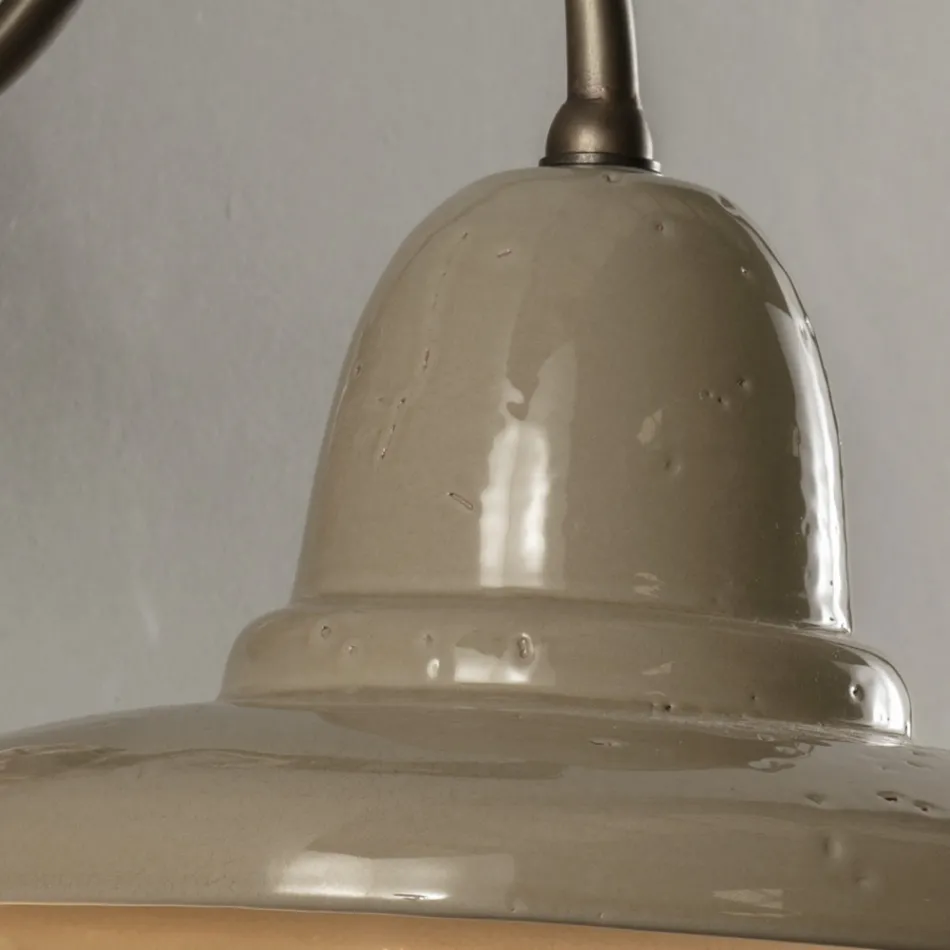 Rund Artisan Garden Applique i Galestro Made in Italy - Toscot Spoleto Viadurini