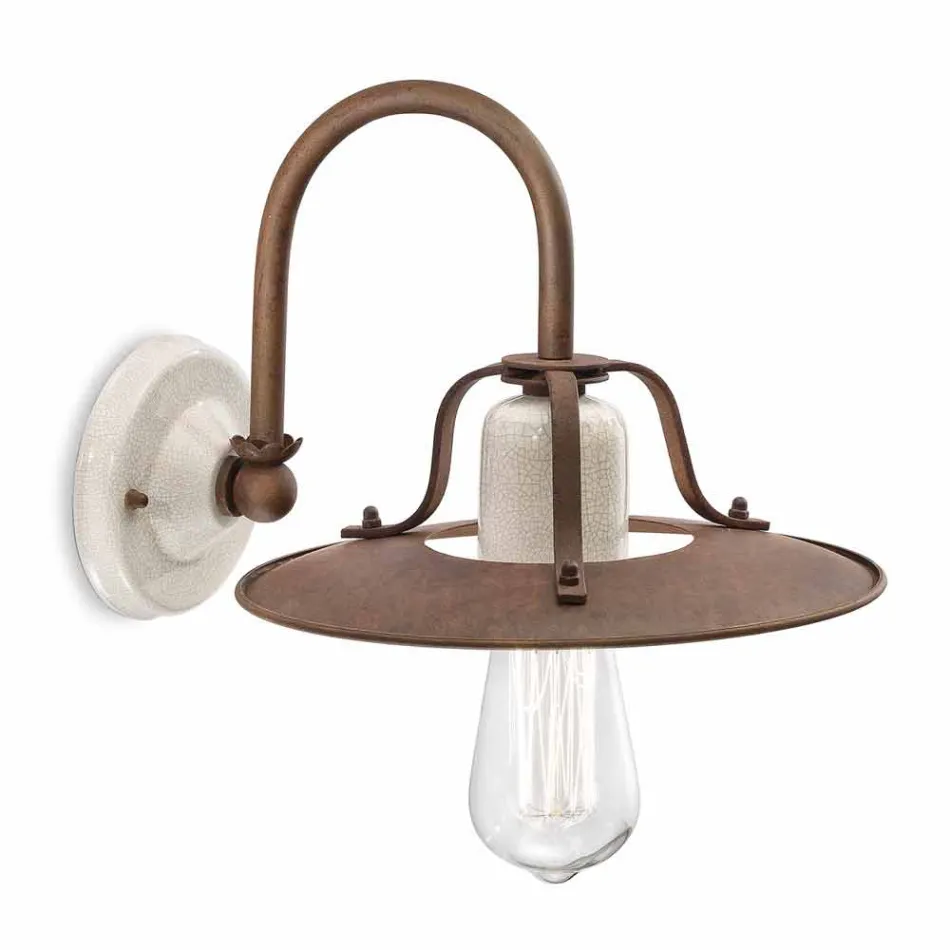 Applikationer industriell stil metall och keramik Ferroluce Viadurini