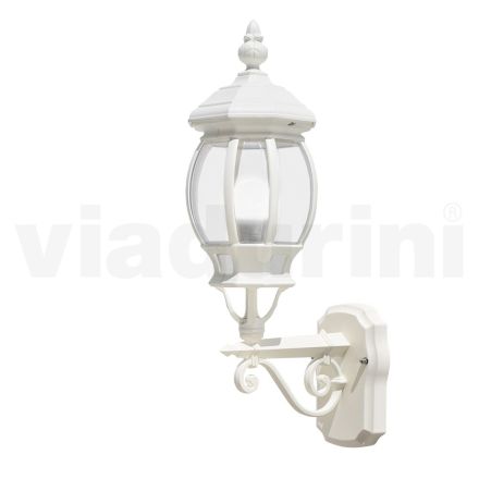 Vägglampa för utomhusbruk i vit aluminium tillverkad i Italien - Dodo Viadurini