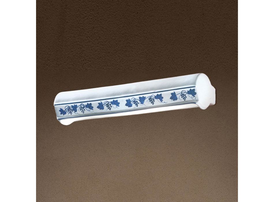 2 lampor Tubular vägglampa i handmålad dekorerad keramik - Trieste Viadurini