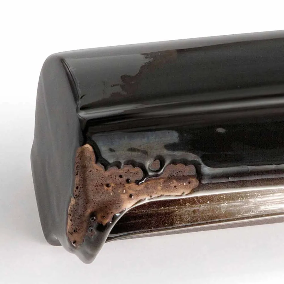 Tappning applique hantverk polerade keramiska Ethel Ferroluce Viadurini