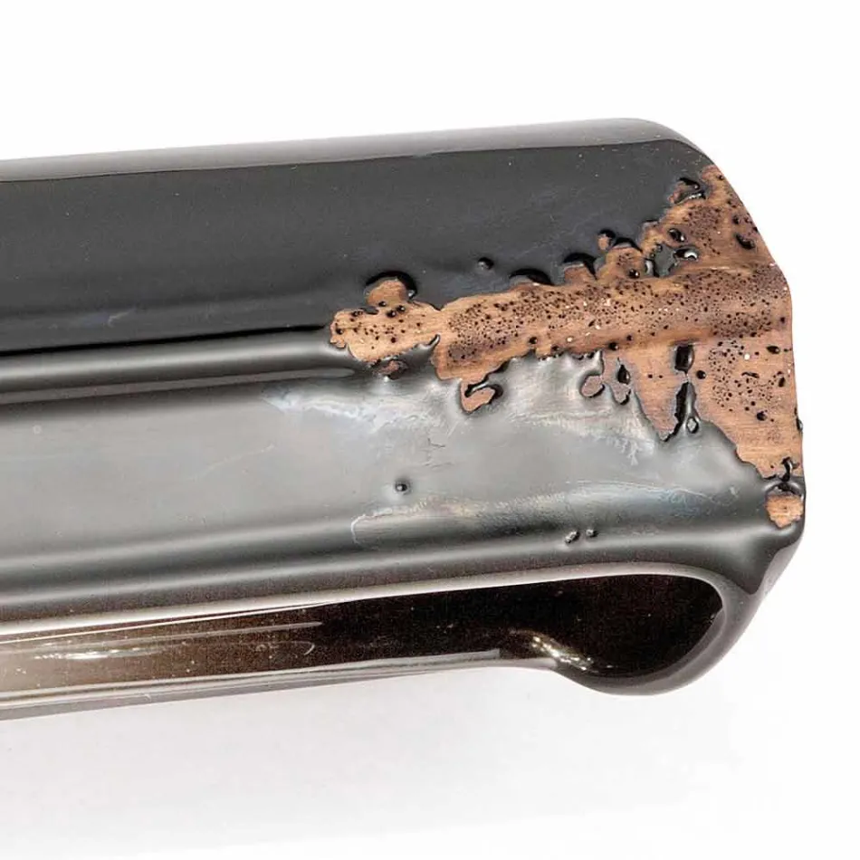 Tappning applique hantverk polerade keramiska Ethel Ferroluce Viadurini