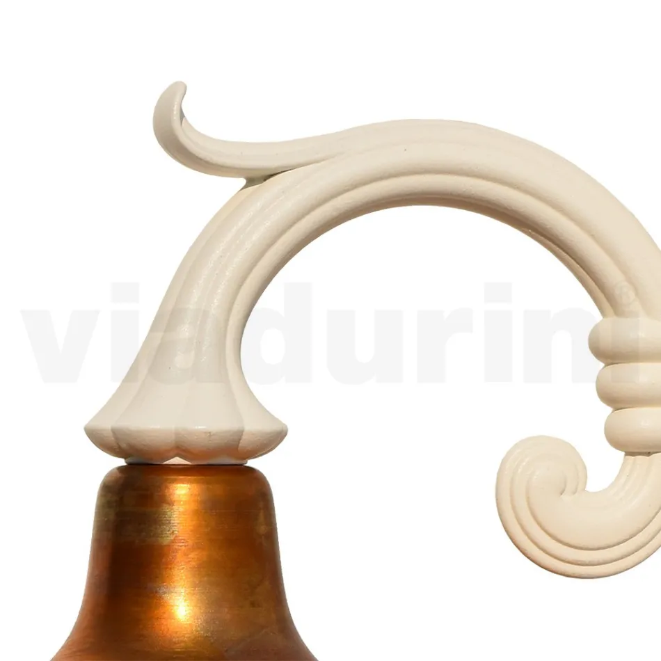 Vintage trädgårdsapplikation i aluminium och mässing Tillverkad i Italien - Adela Viadurini