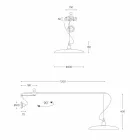 Vägglampa med vintage mässing med rörlig arm - Meridiana Aldo Bernardi Viadurini
