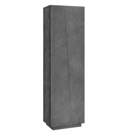 2-dörrars garderob i hållbart vitt eller skiffermelaminträ - Joris Viadurini